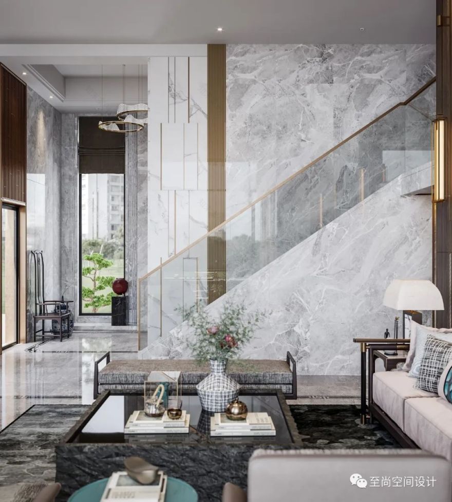 新中式风格丰泰华园别墅设计,诠释东方意境之美-9