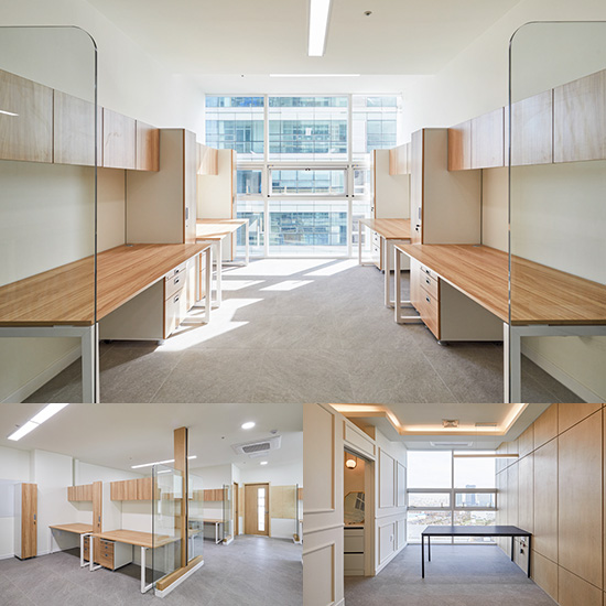 白色与木质，打造 60 平极简办公空间-1