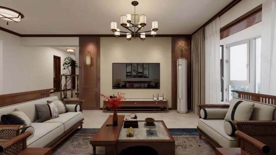 冶金小区|140㎡三居室新中式案例-7