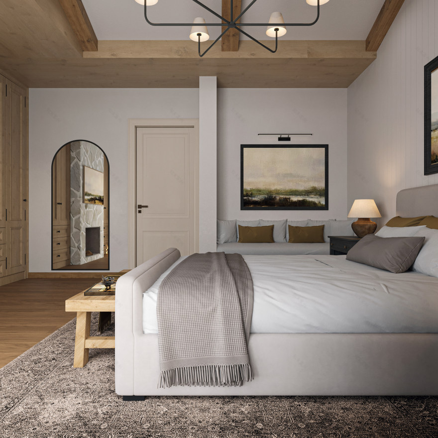 English Farm–Style Holiday Bedroom Design | UAE-12