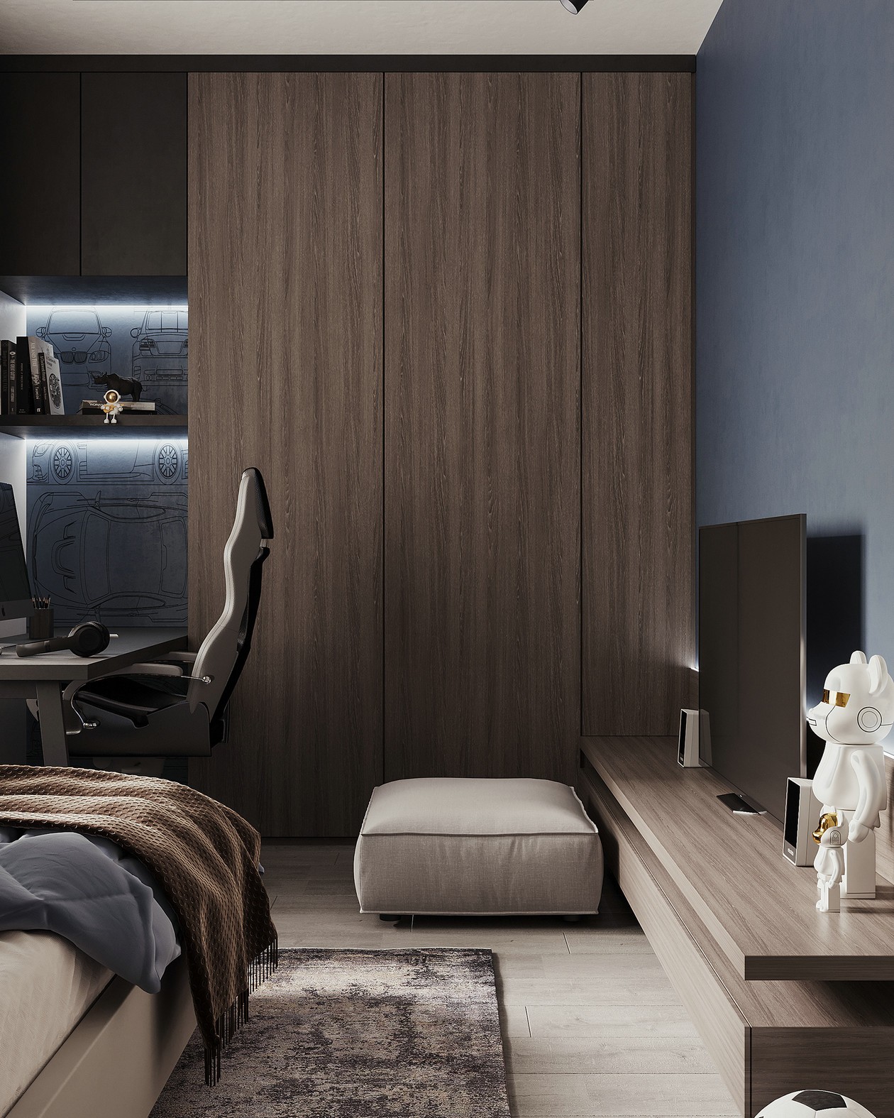 高级灰色系公寓设计-15