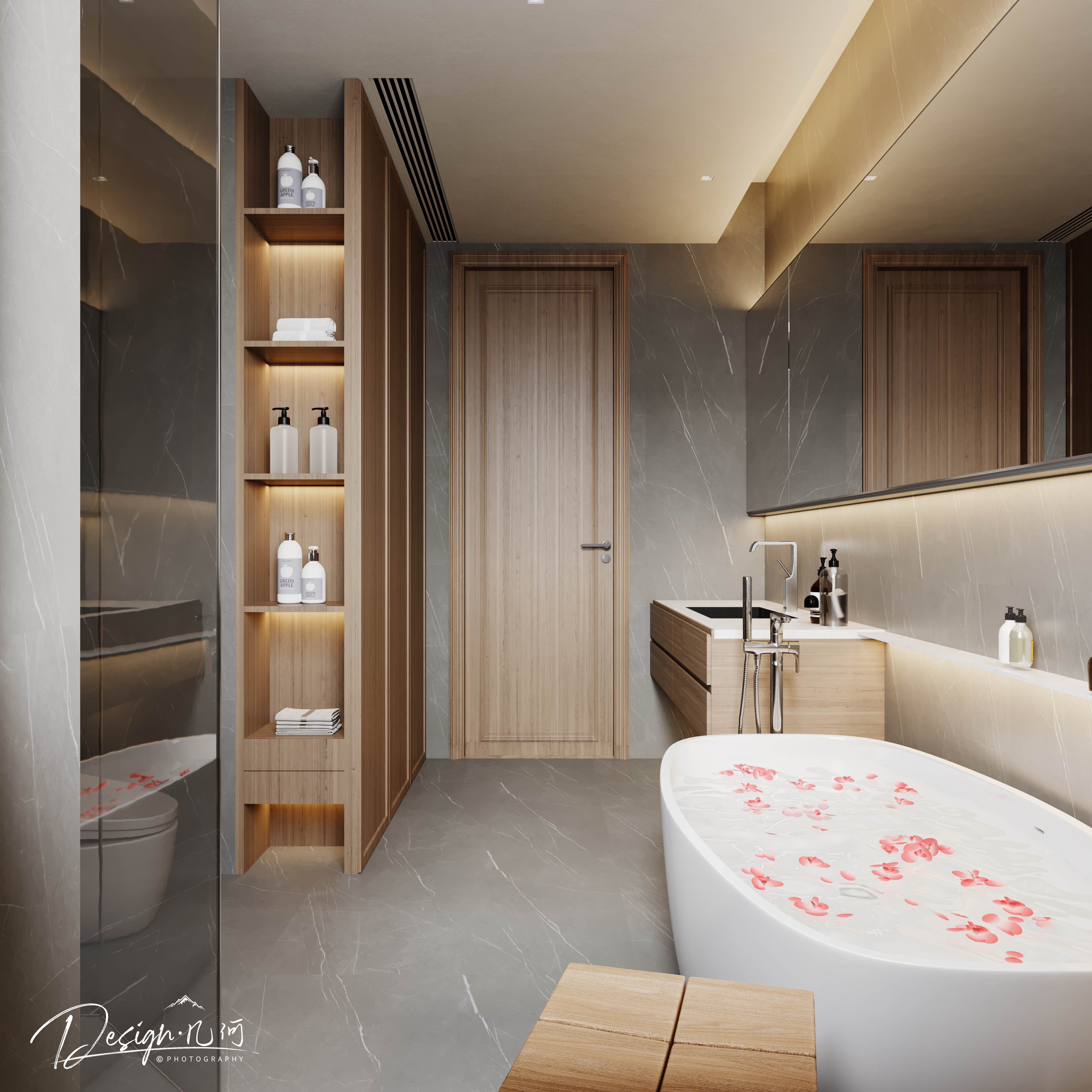 几何空间视觉表现 | 国建红郡中古风客餐厅-26