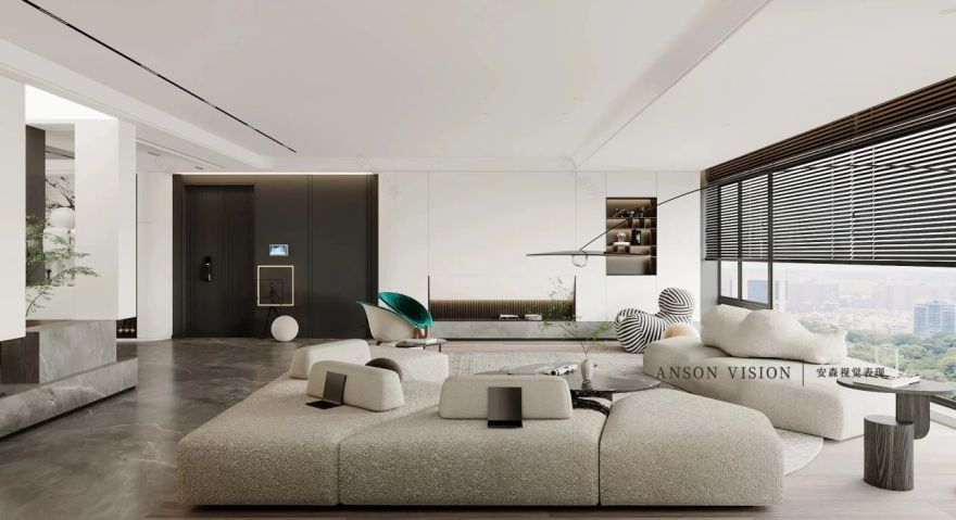 悬浮式电视背景墙设计-78