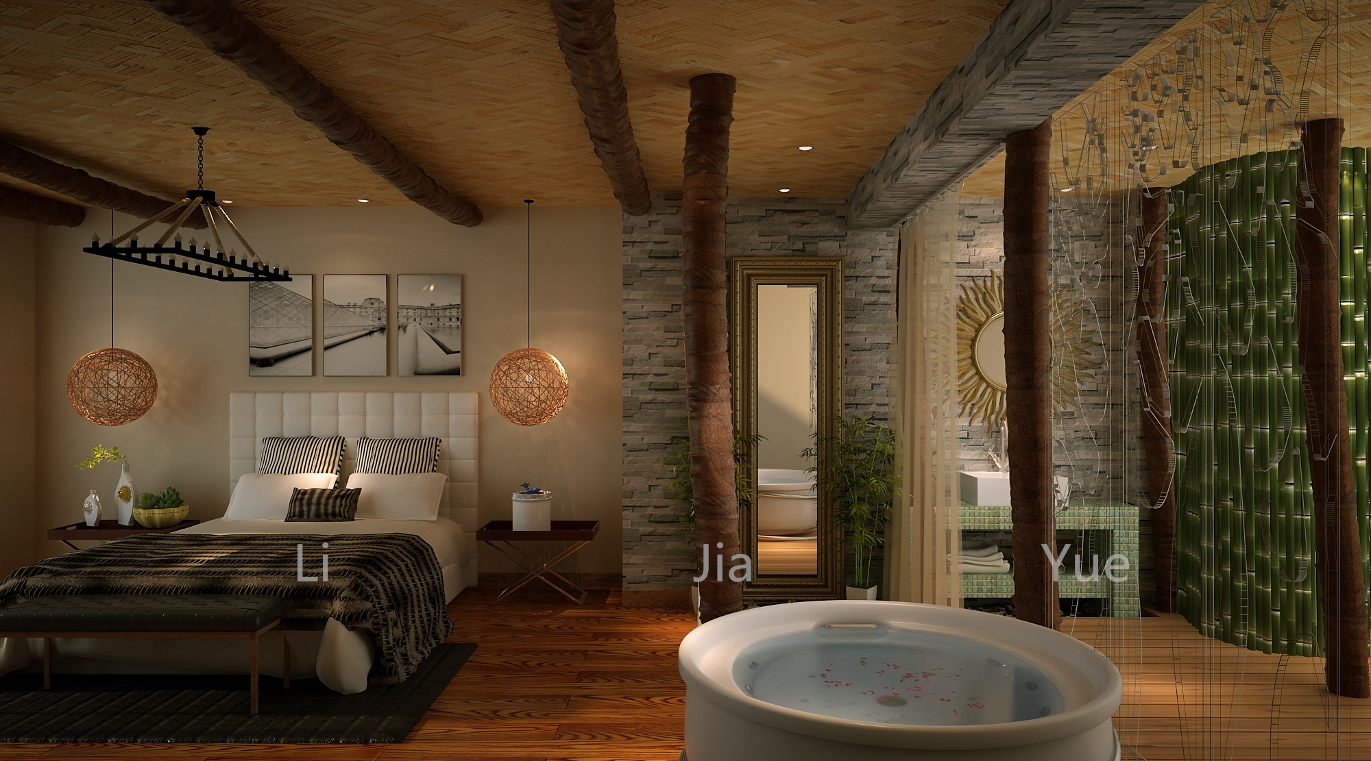 某某宾馆卧室设计合集-12