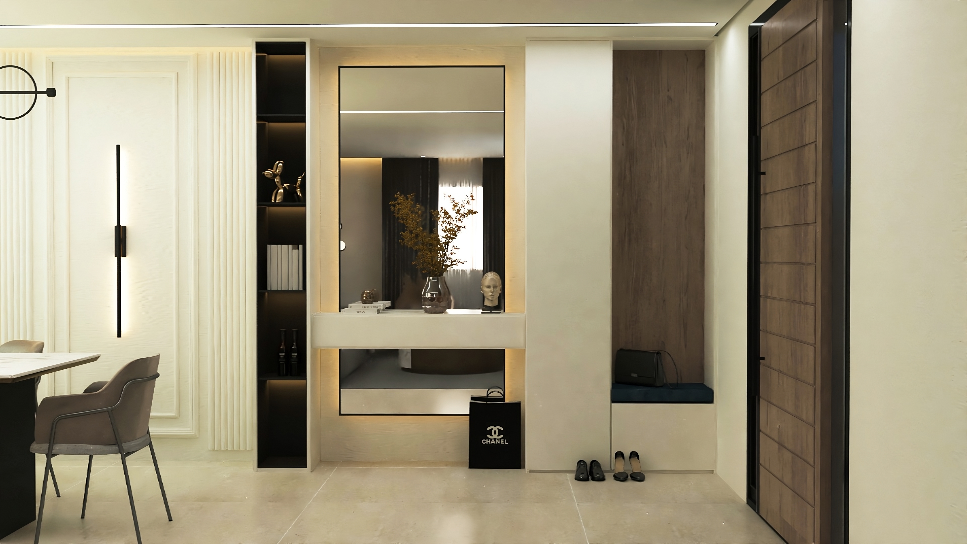 Living room design in neoclassical style-3