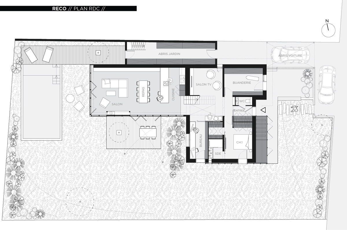 Caluire et Cuire住宅当代翻新与扩建项目丨法国丨RECO  Dank Architectes-29