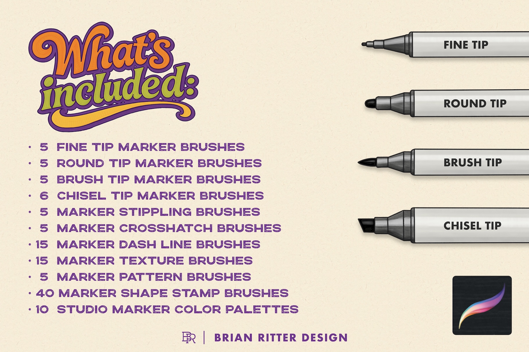Markers for Procreate-1