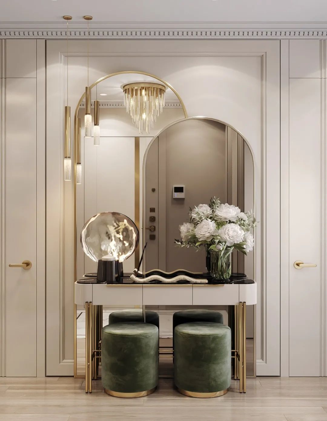 87㎡黄铜轻奢时尚家居丨Artis Interiors-0