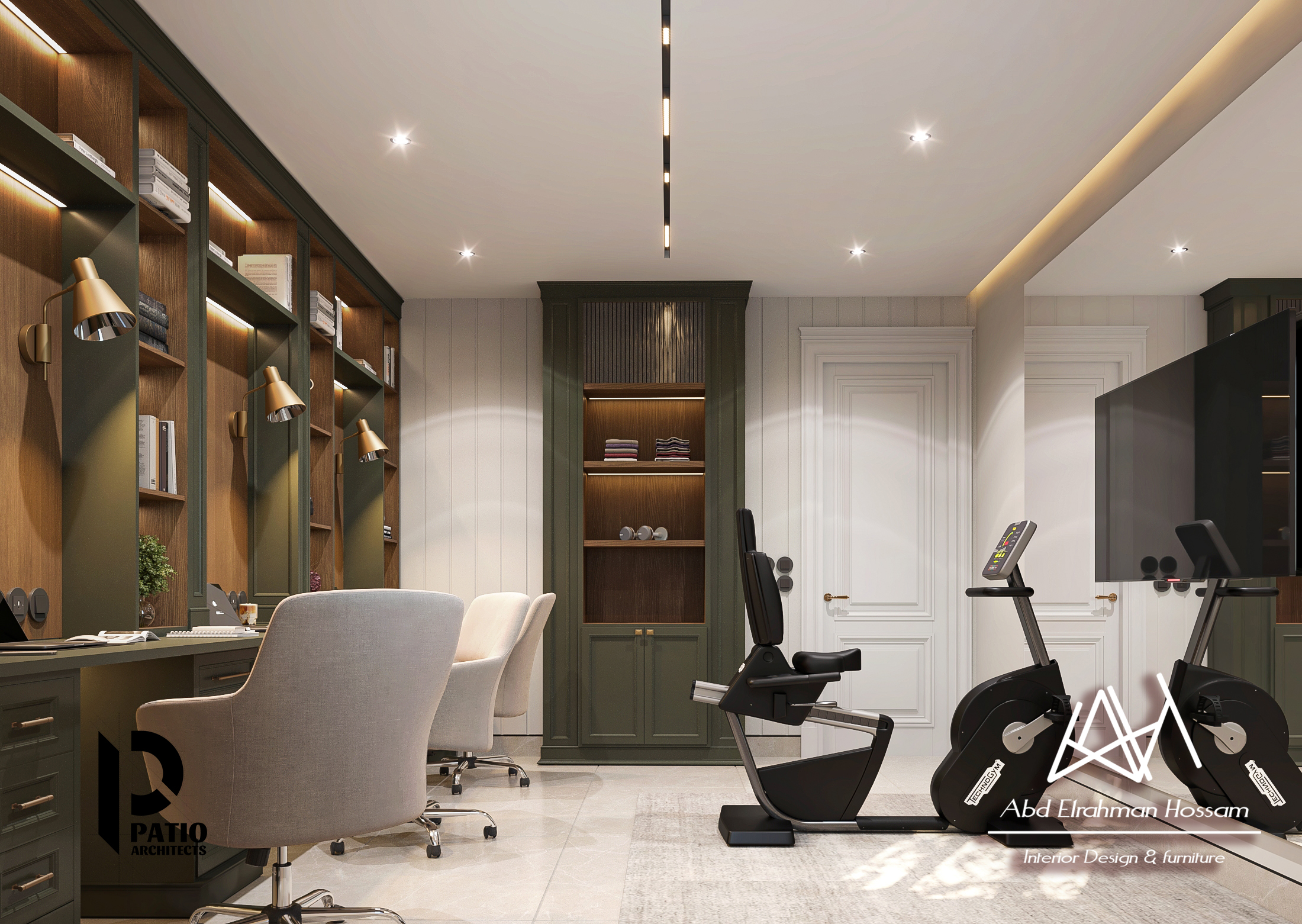 三倍办公室和家庭健身房丨Abd Elrahman Hossam-11