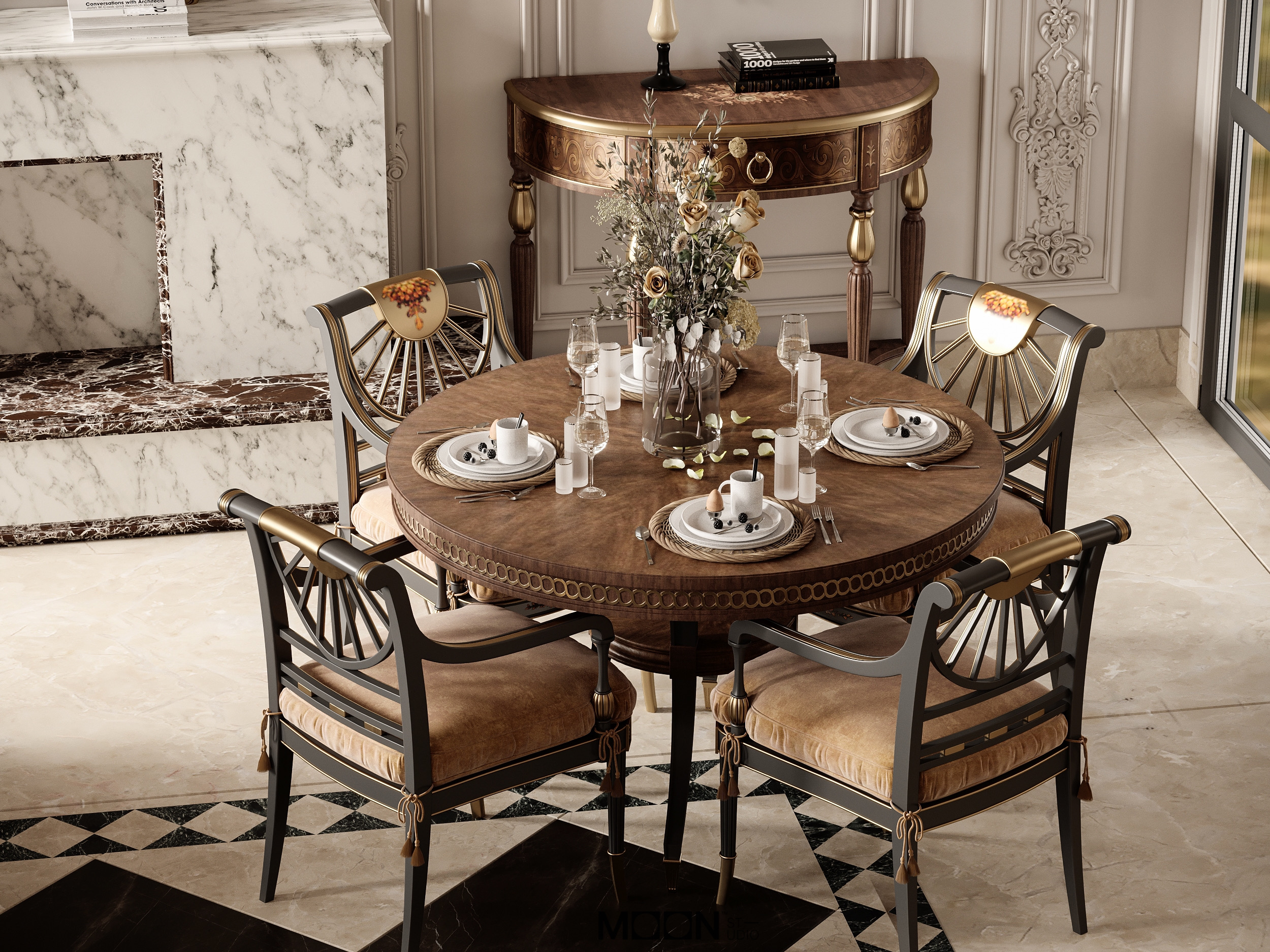 家装餐厅丨阿联酋迪拜丨Moon Studio-11