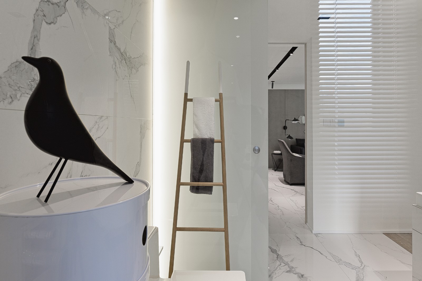 165㎡黑白现代,素简生活  王严民-34