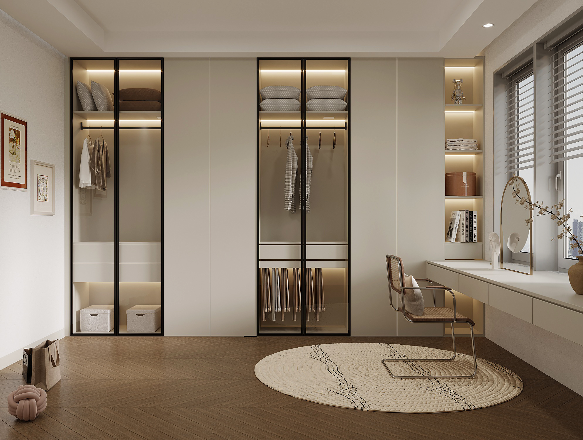 家装衣帽间效果图多种风格表现-7