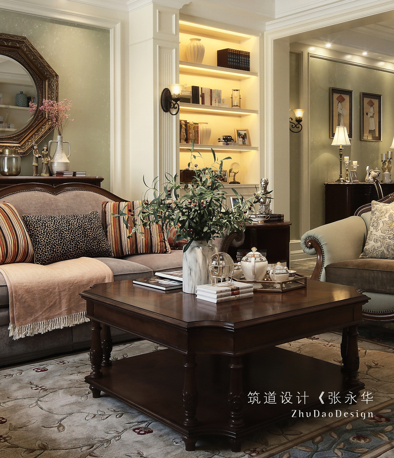豪气美式全屋丨筑道设计-4