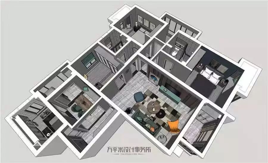 现代轻奢温馨家 | 方平米设计新作,小菠萝三口之家-31