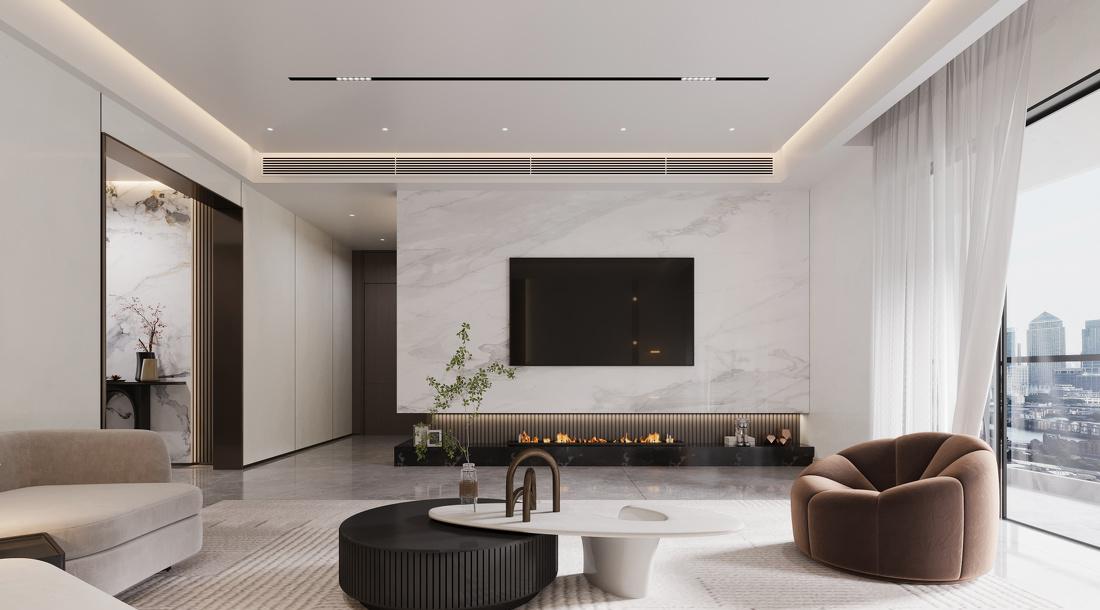 现代轻奢风格住宅设计-14