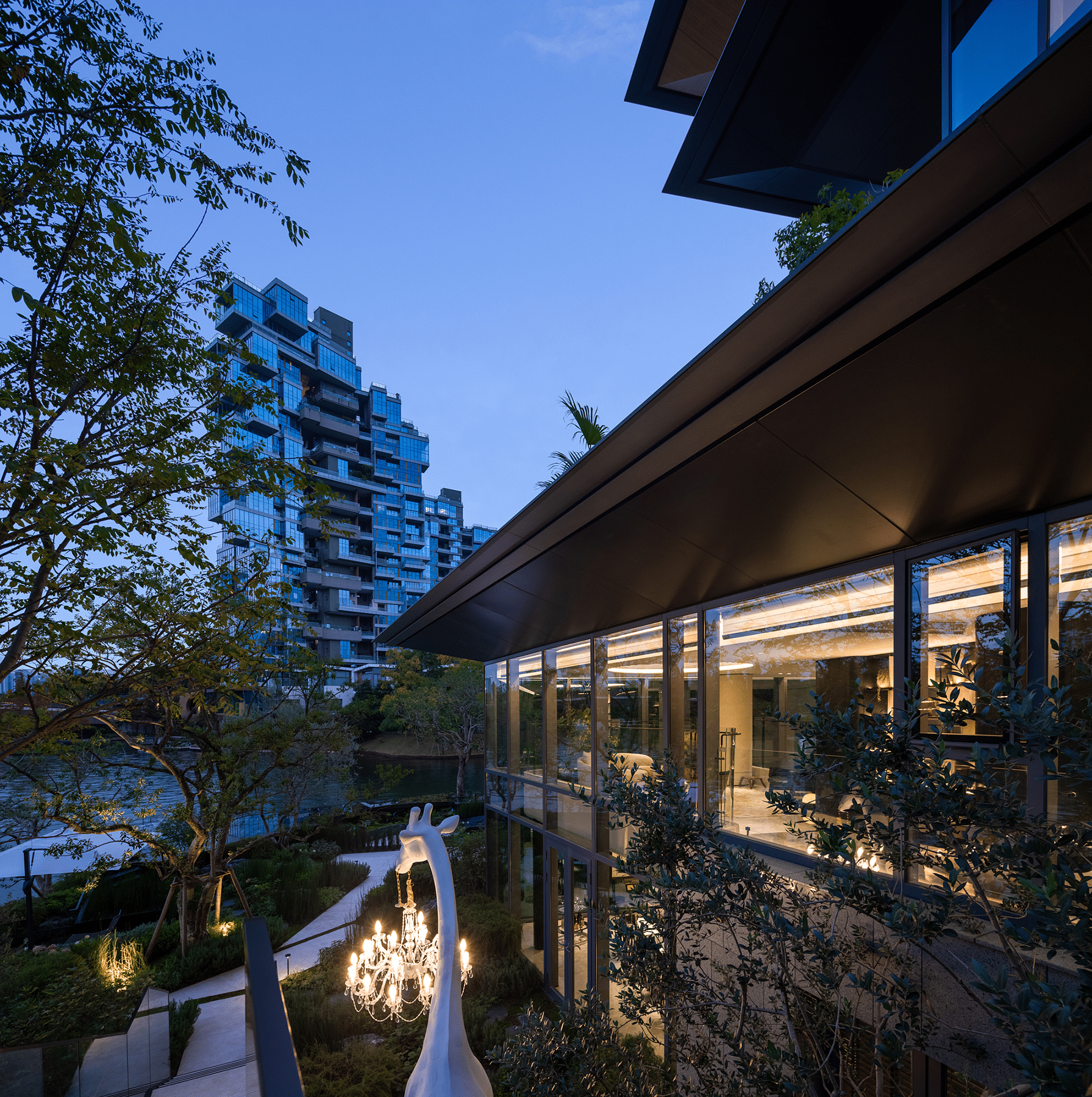 成都麓湖黑石岛垂直五联排别墅丨中国成都丨line+ studio-75