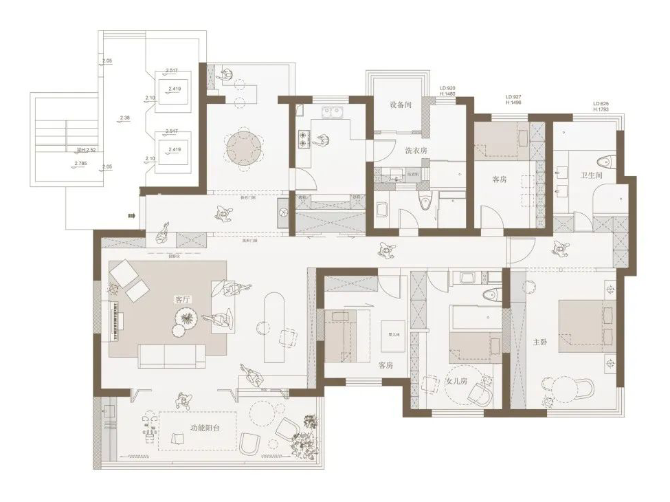 300㎡现代法式大平层设计丨中国上海丨上海示觉室内设计事务所-64