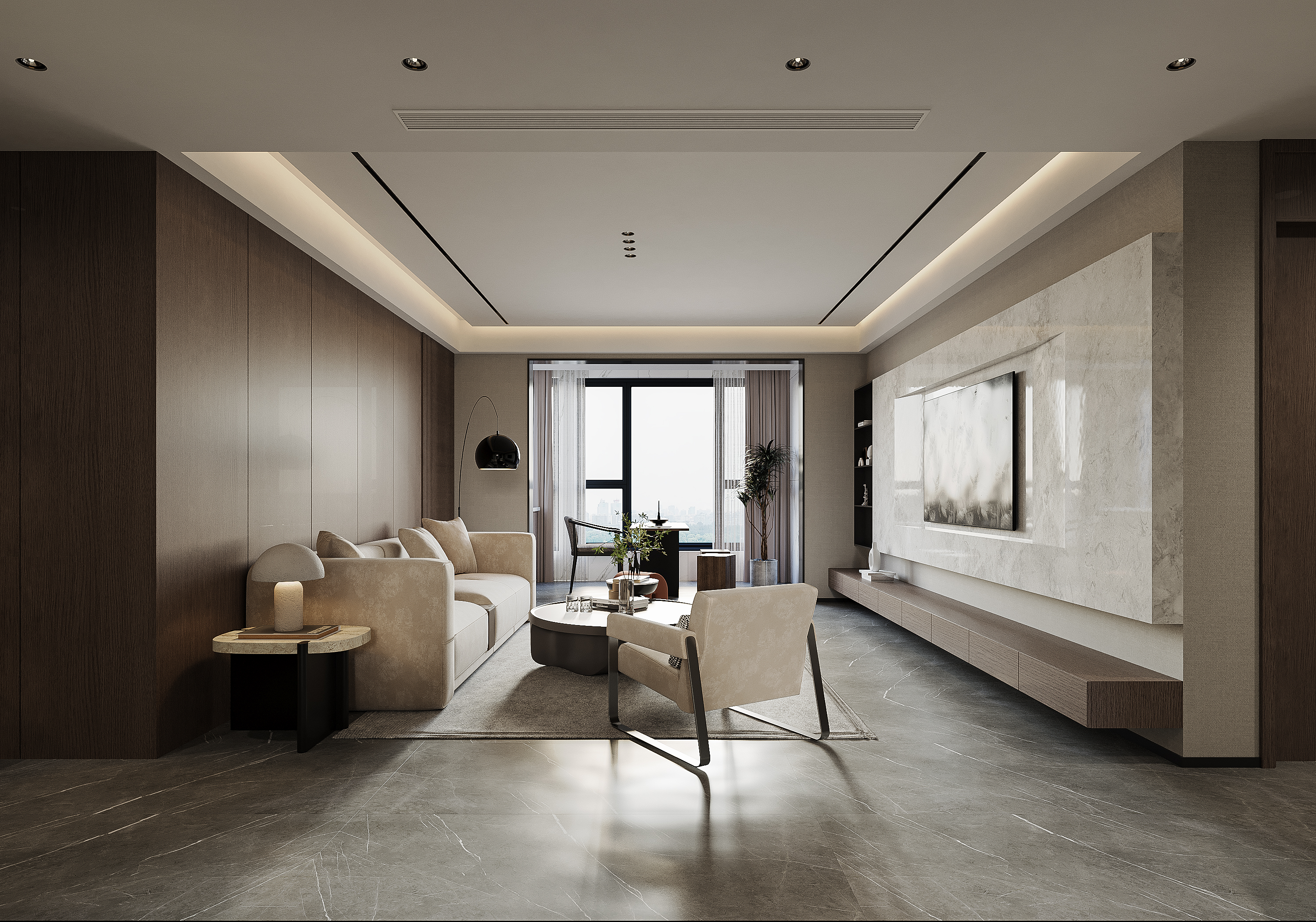 现代客餐厅效果图-4