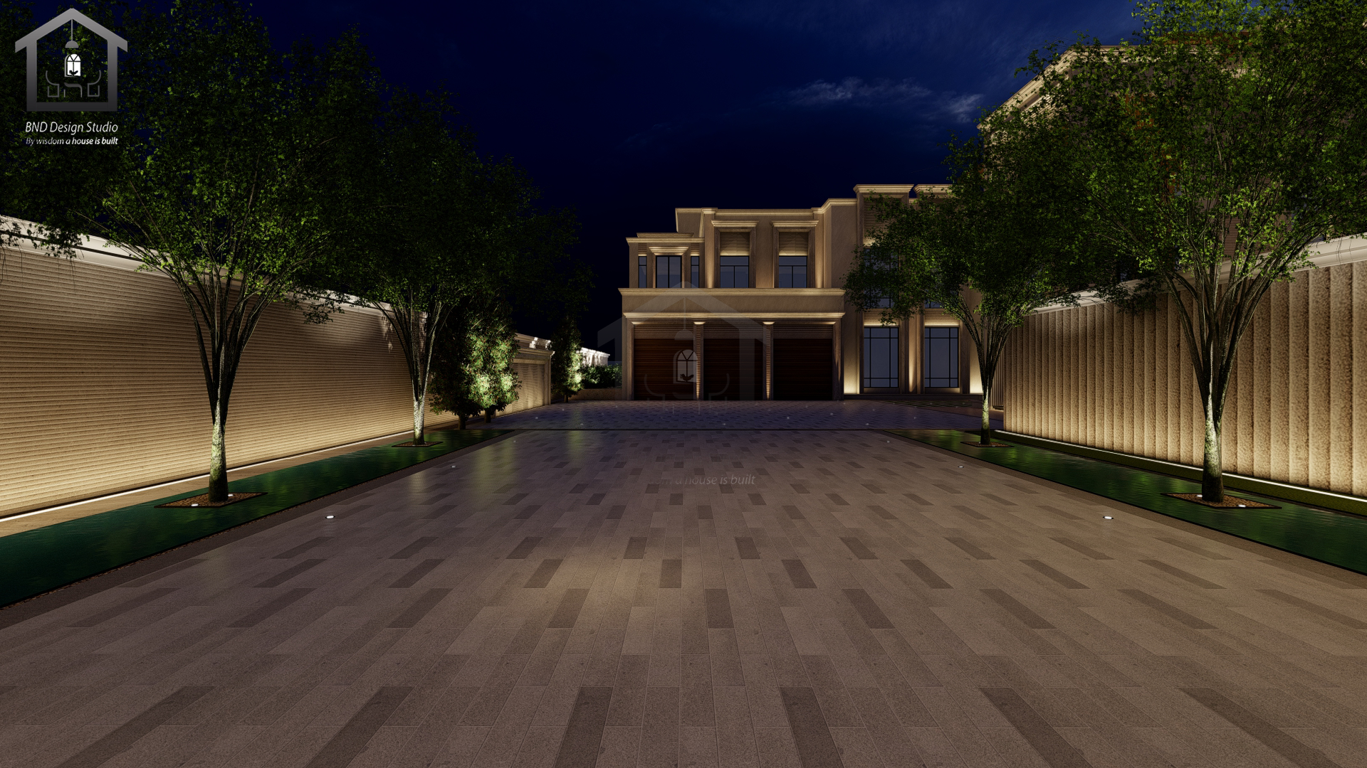 Private Villa - Facade & Landscape Lighting Design-UAE-1