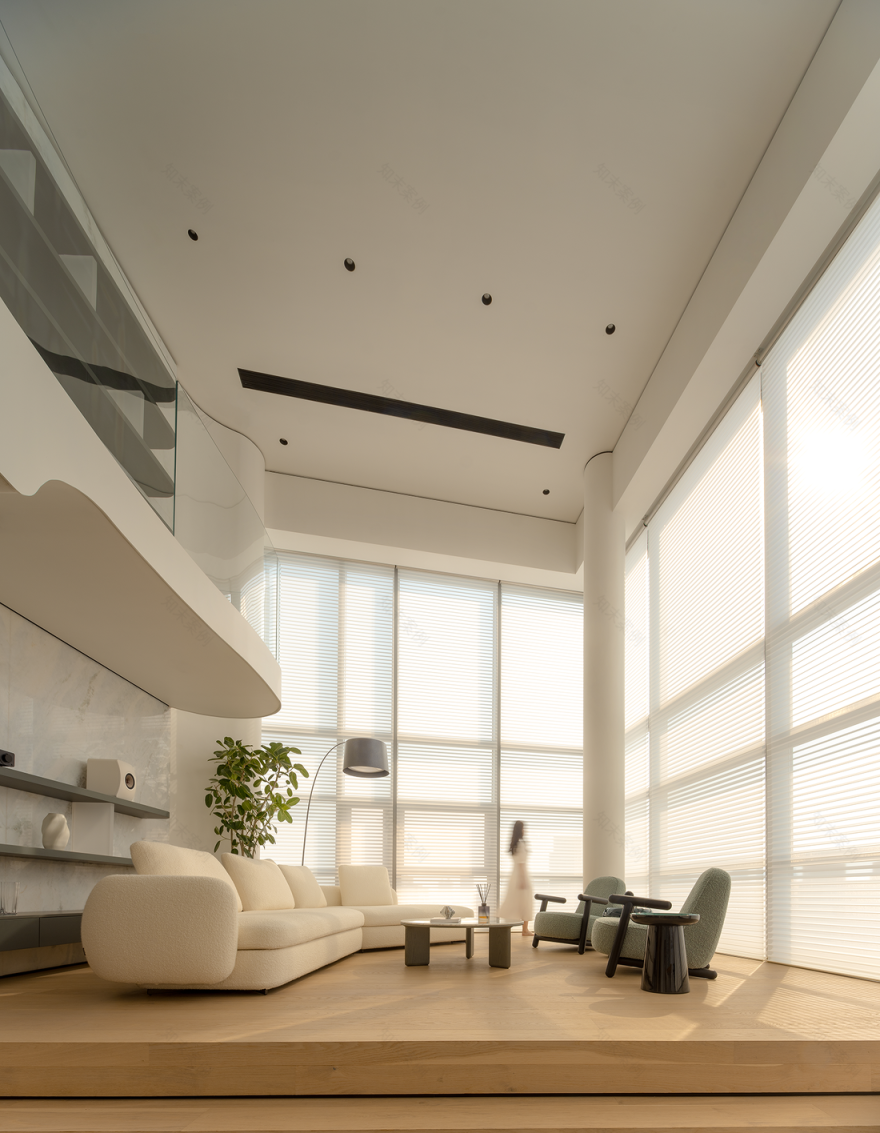 黄浦江边顶层复式丨中国黄浦丨木梵设计-13