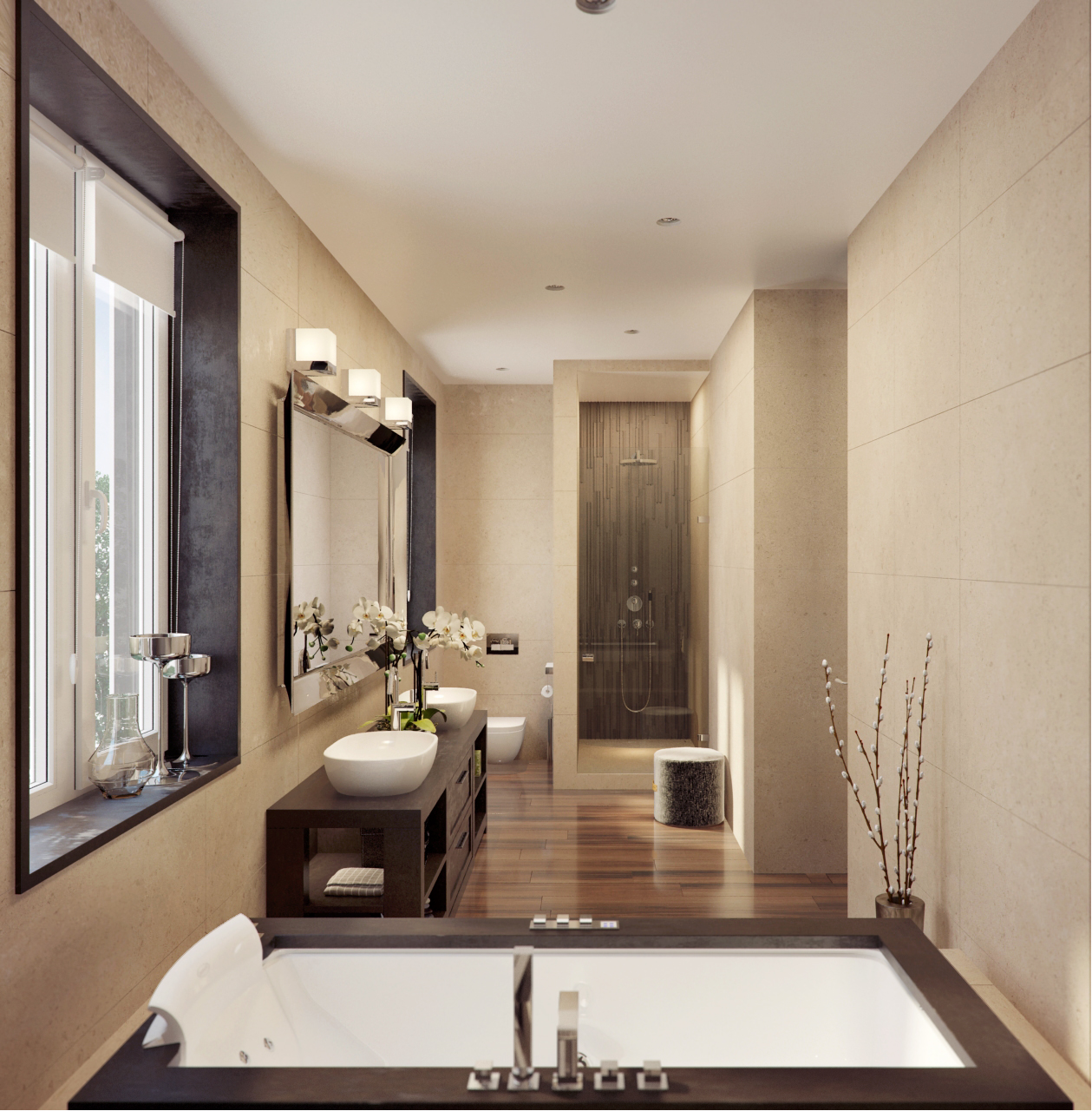 The interiors of the country house of 300 m  in American style Alexandra Fedorova-17