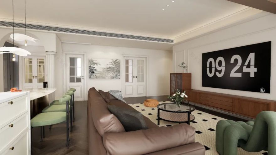 现代四房两厅设计丨壹柒设计-27