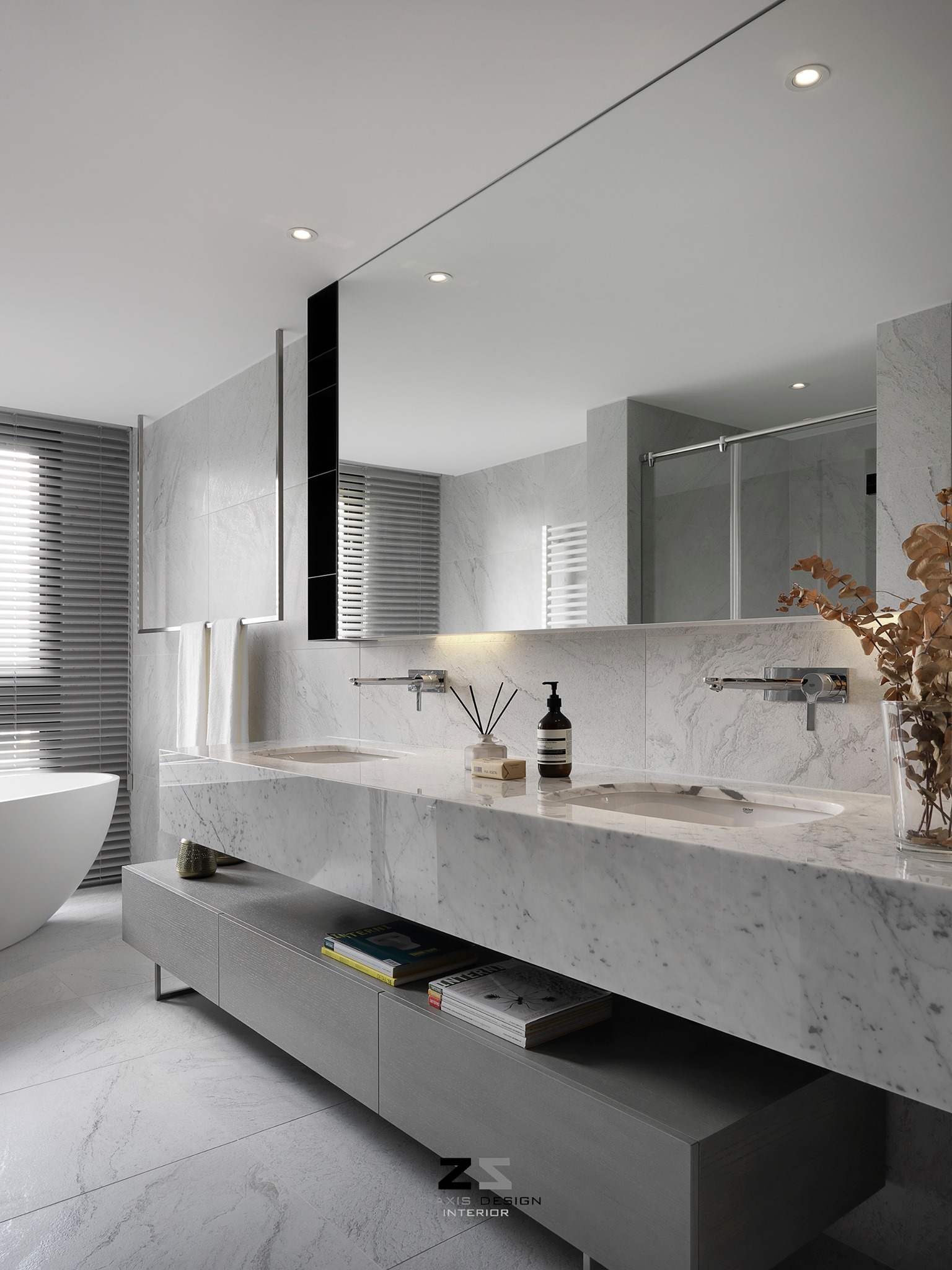 台中郭宅 Z 轴空间设计，旋转电视串联生活空间-33