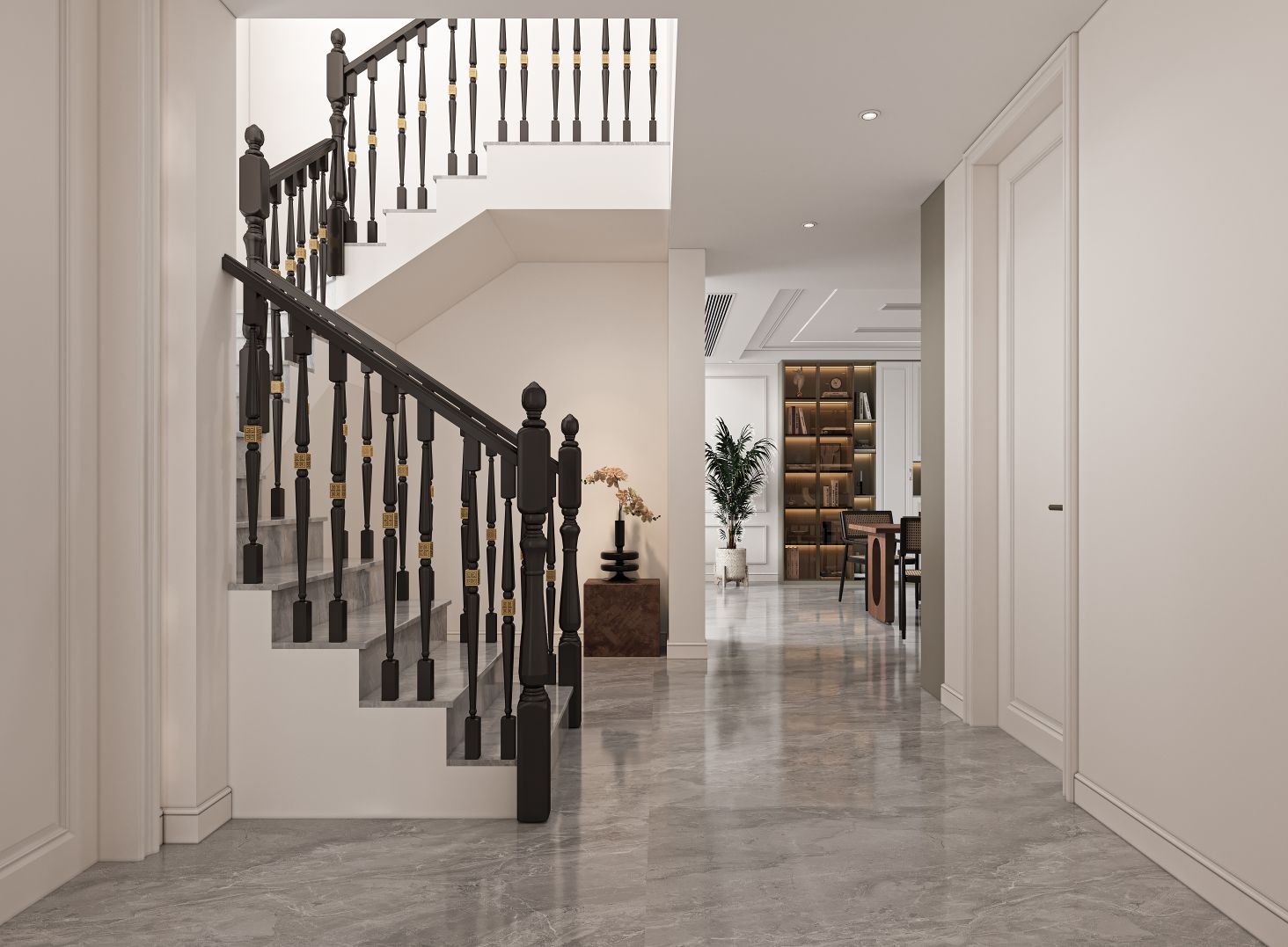 空间渲染—美式复古别墅-2