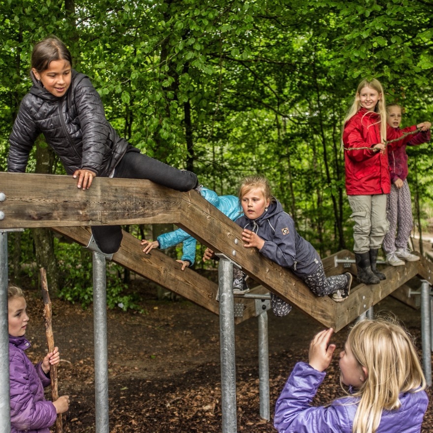 活力校园森林里的运动环丨丹麦丨VEGA landskab-21