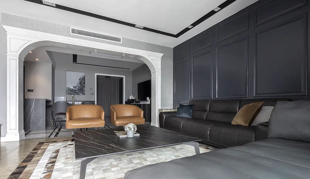 黑白法式浪漫,打造江景房的洄游流动感-22