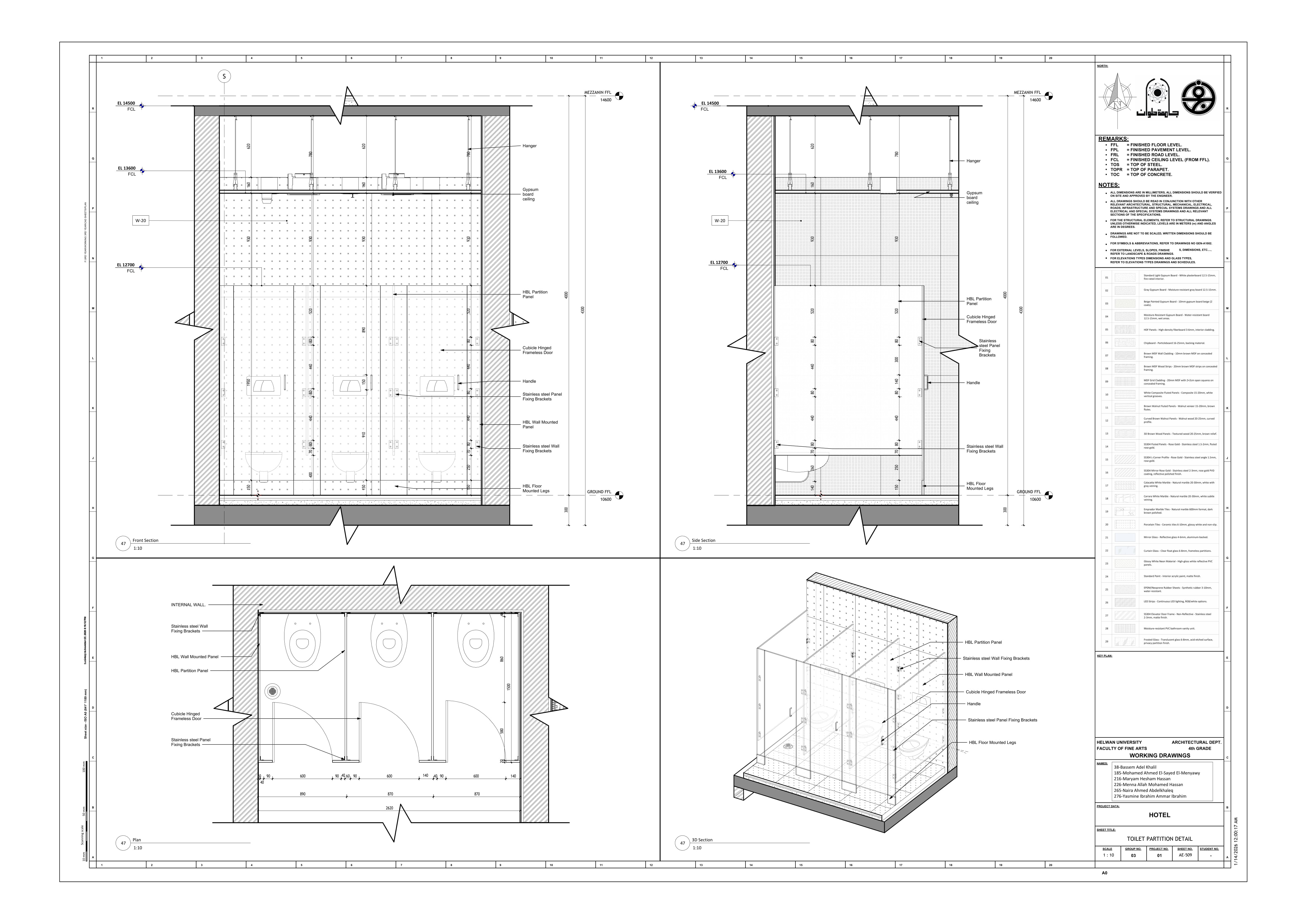 Blue Hotel | 3-Star Hotel Working Drawings-117