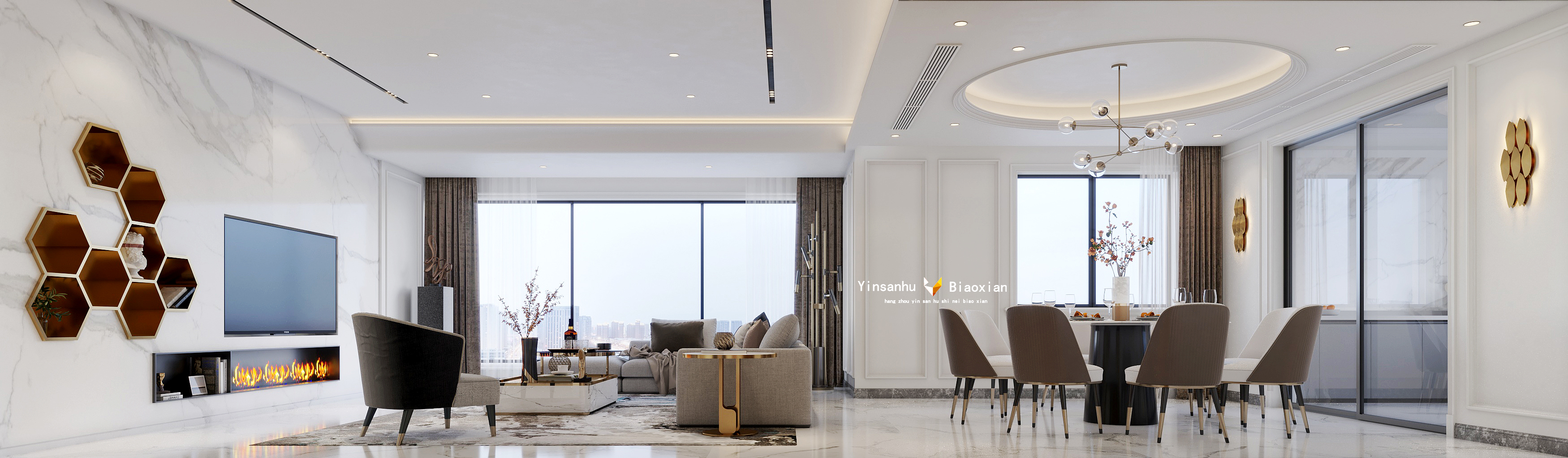 银三狐 · 现代轻奢风空间艺术-3