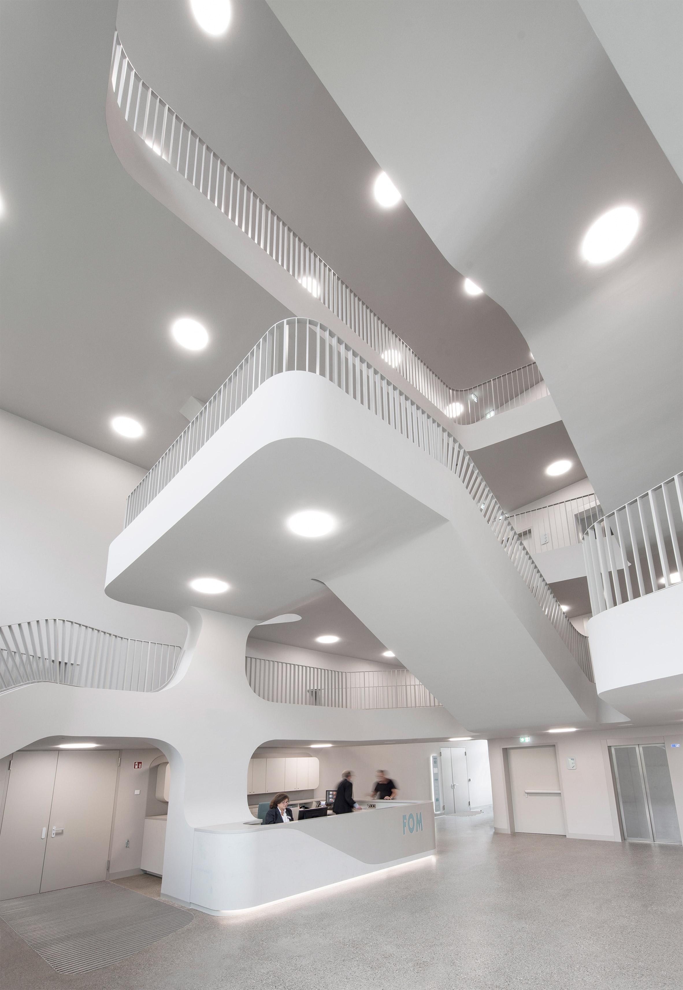 Jürgen Mayer H's FOM Hochschule building features bulging balconies and seamless stairs-19