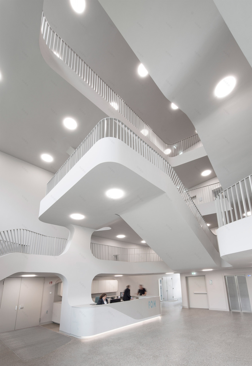 Jürgen Mayer H's FOM Hochschule building features bulging balconies and seamless stairs-19