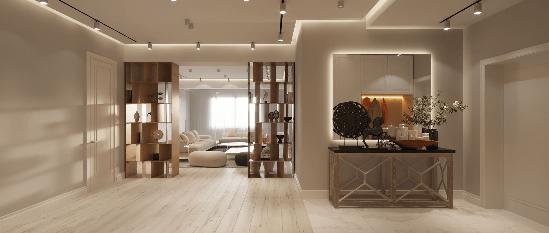 170㎡浅色系公寓设计 方寸之间，皆是雅韵！-1