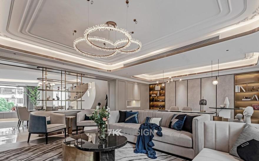 350㎡复式轻奢风三代人居住-7