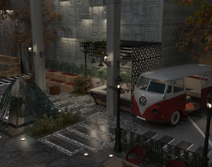 Office atrium landscape & showroom (Cairopolitan)-17