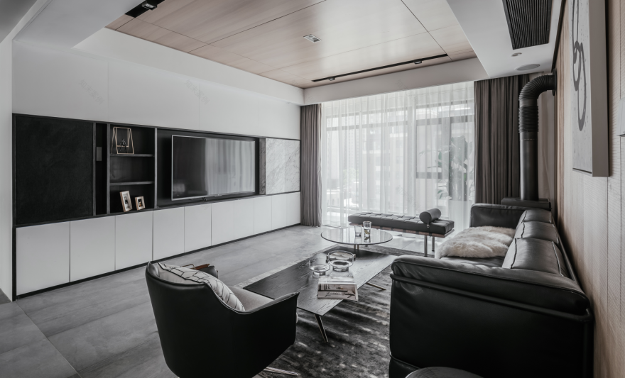 《境静·自然》现代私宅,自然纯粹材质打造舒适空间-17