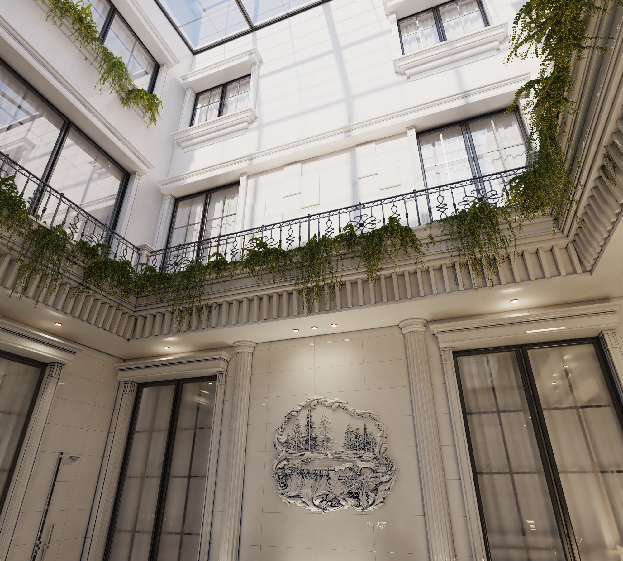 Inner Garden With pool interior design-4