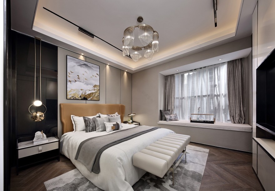 禧悦台项目二期18#新东方风格样板房-19