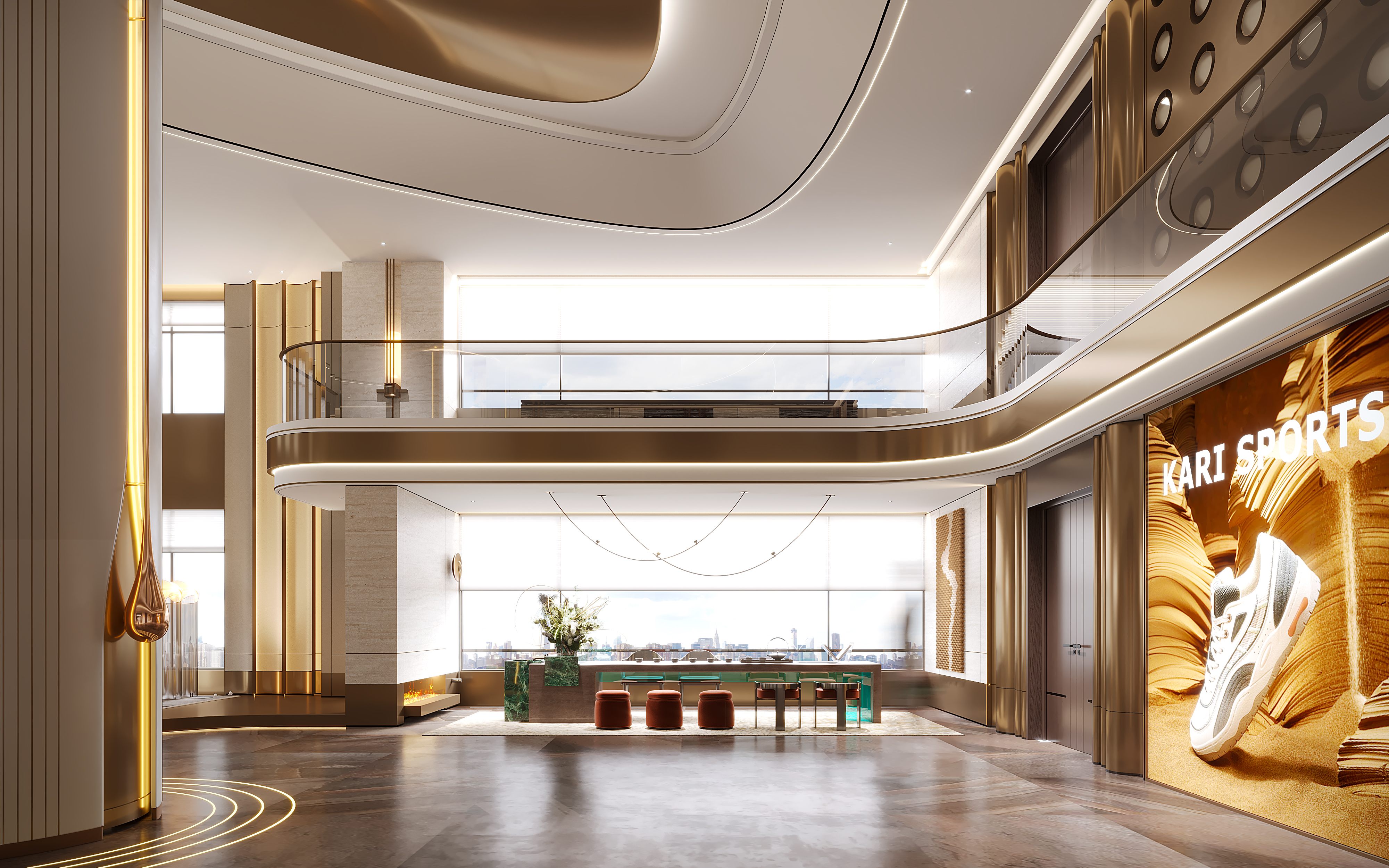 轻奢公司大堂 - YOU点意思效果图表现-4