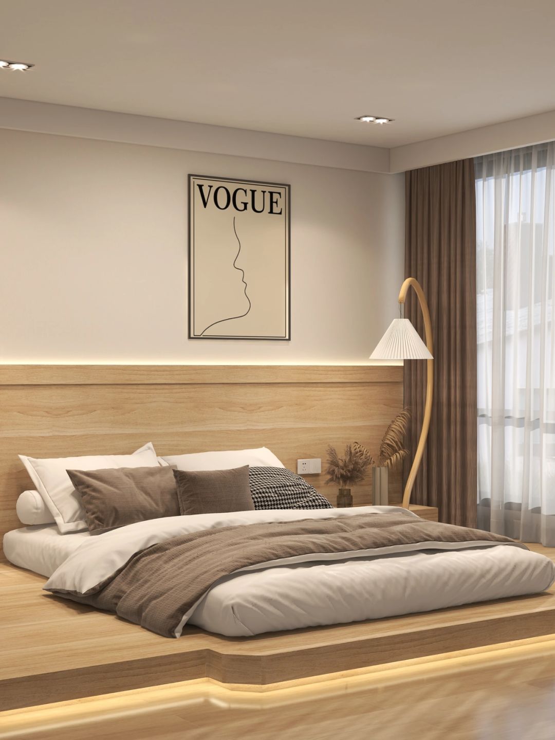 日系原木风卧室设计-7