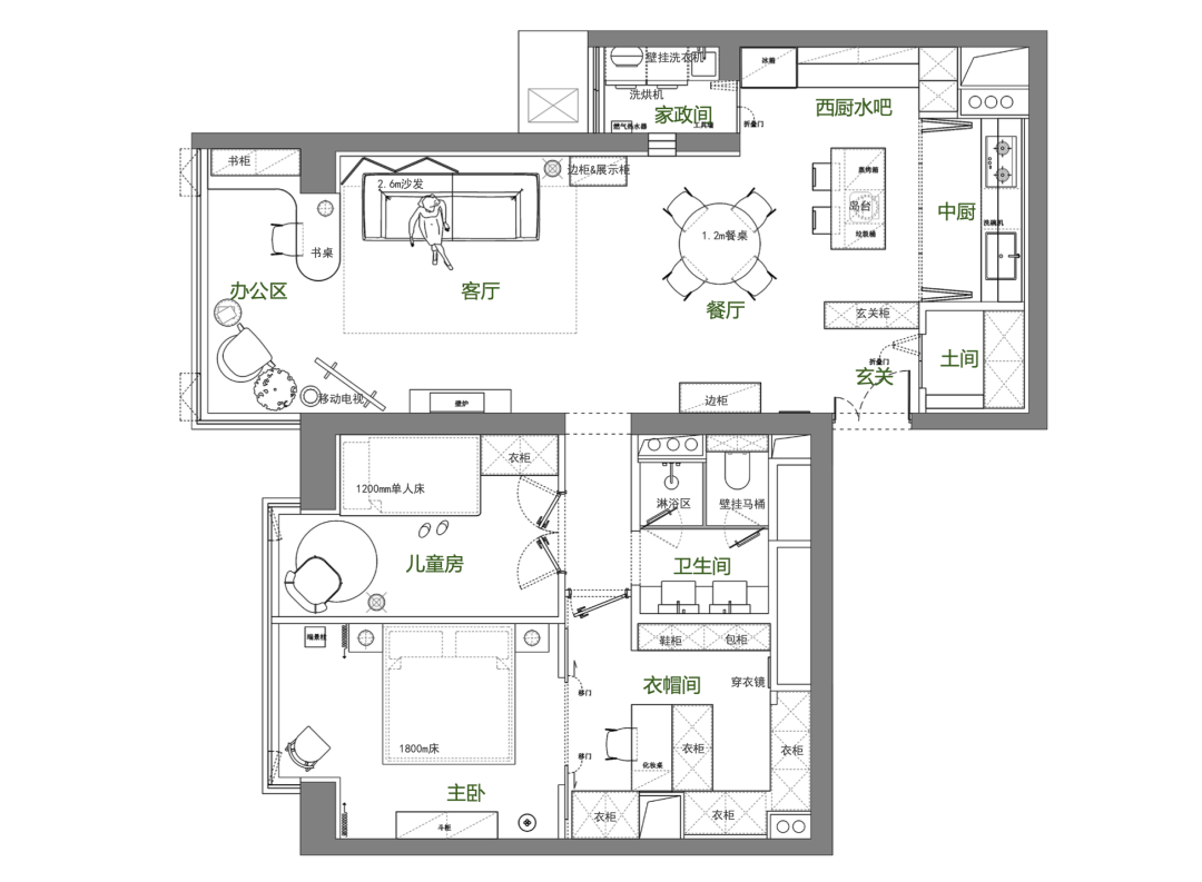 北京135㎡法式中国风：年轻人整顿老旧户型，看完极度舒适-20