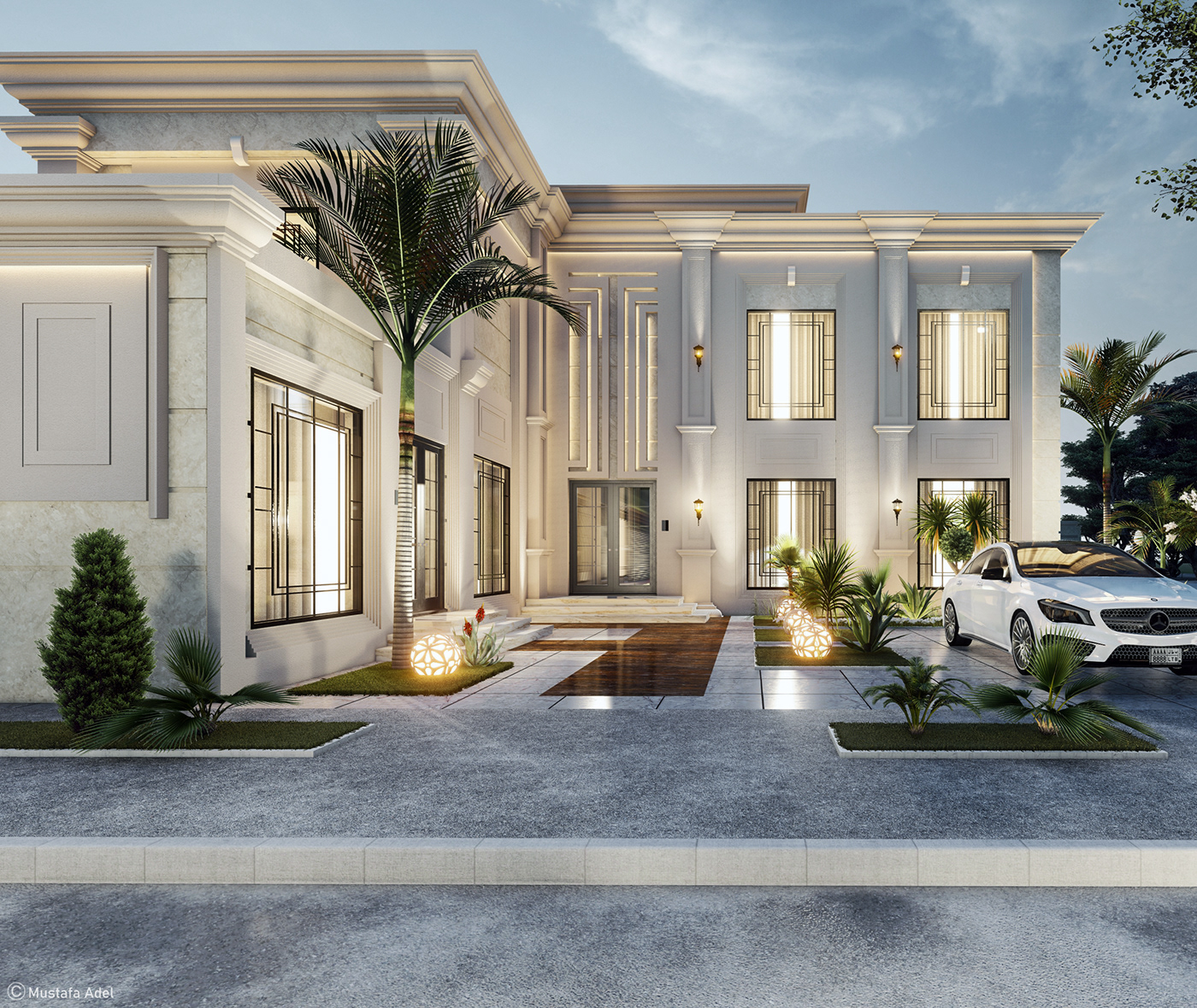 Anastasiya Gushchina丨别墅建筑丨"New Calssic Villa" in KSA-4
