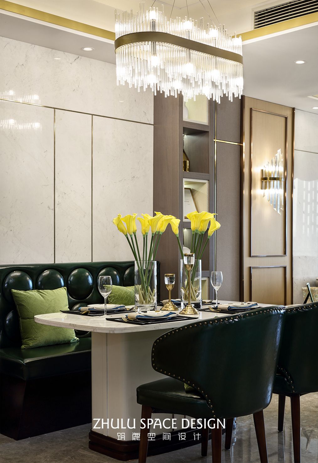 如东翡翠观澜轻奢样板房,现代都市优雅风-24