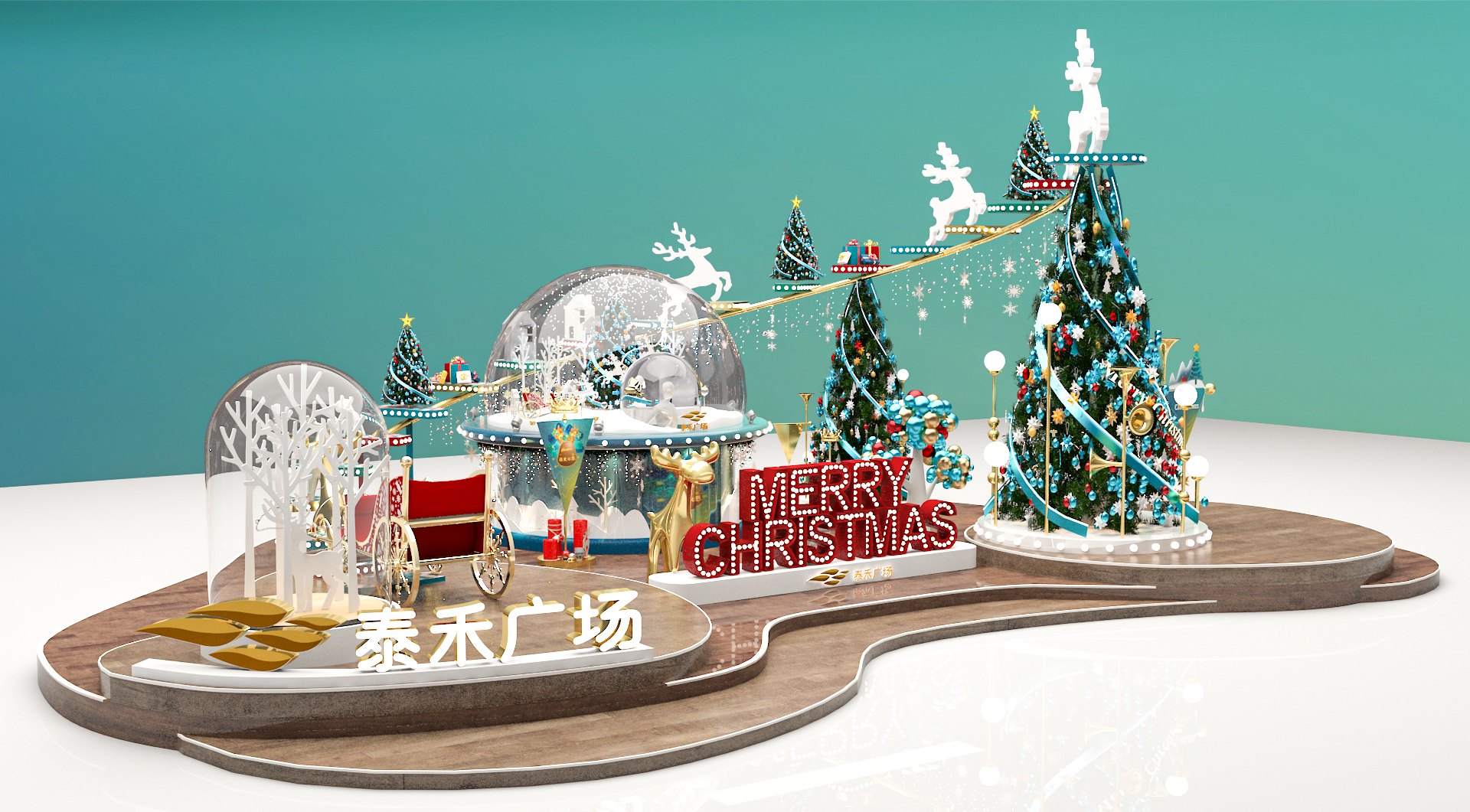 流光森林 · 梦幻般的圣诞美陈设计-18