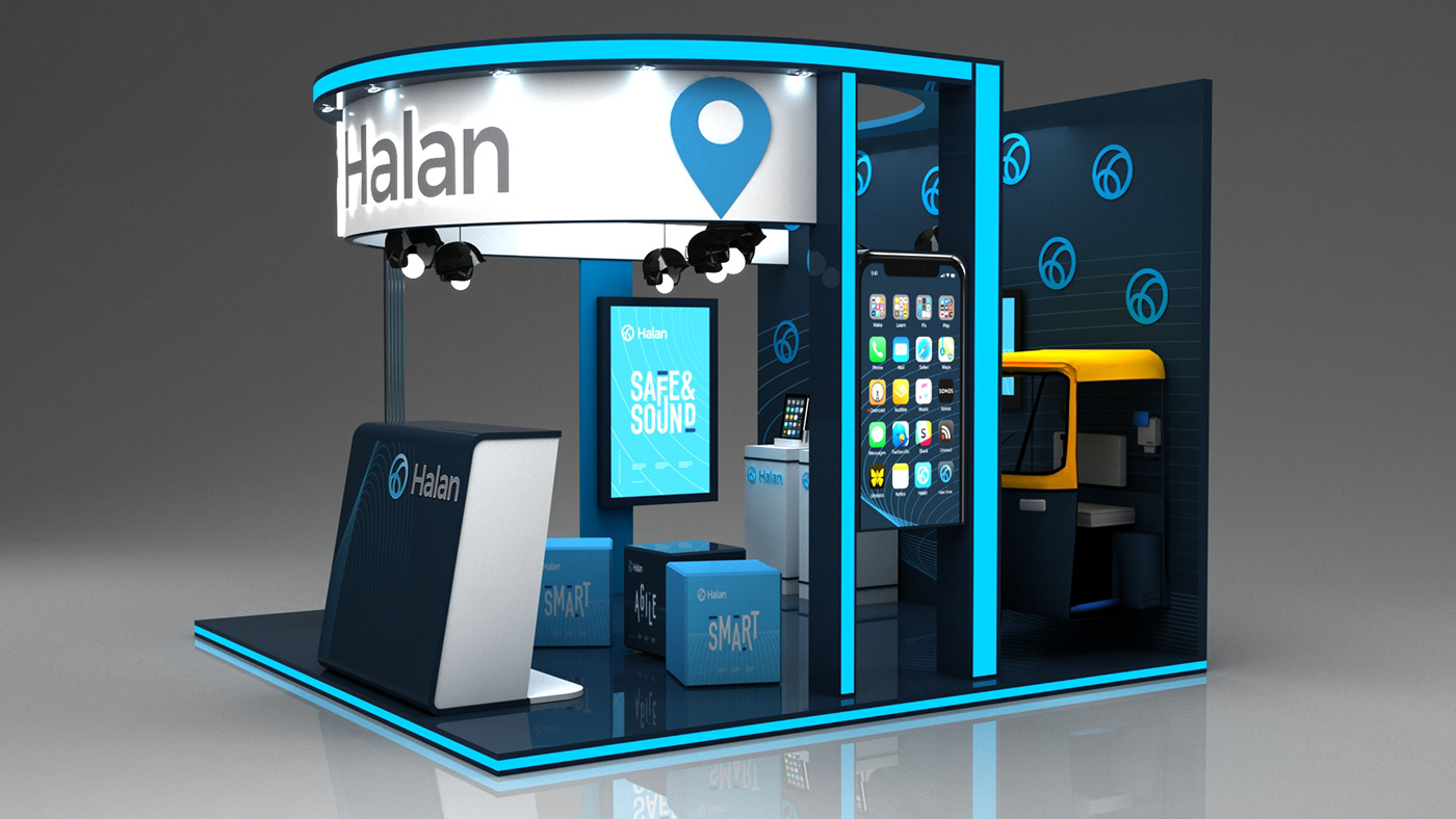 2021 Halan Booth 现代展示空间设计-2