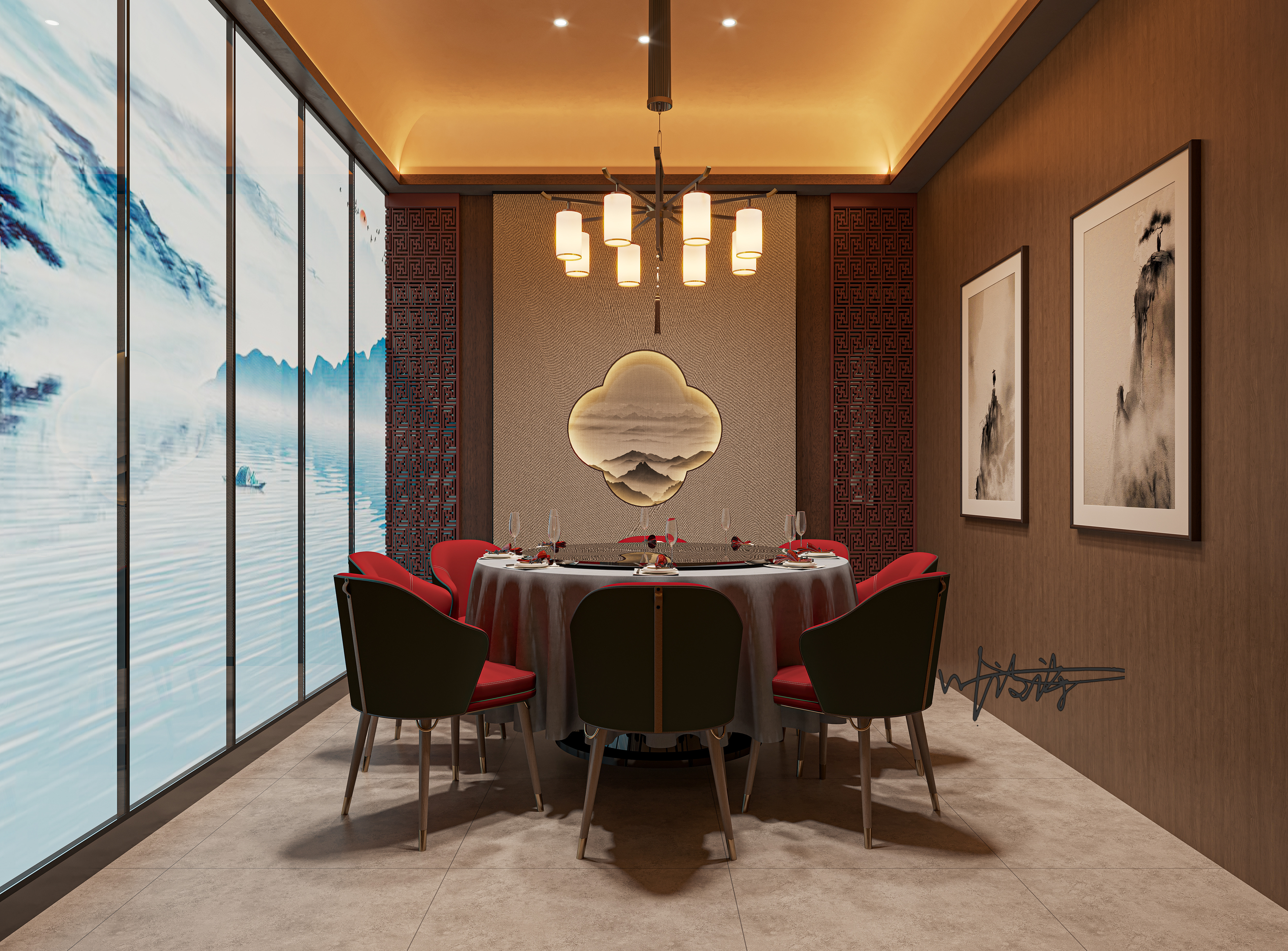 餐饮空间 中式火锅店-4