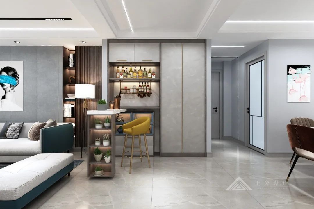 美珑公园 128㎡无主灯设计,定制现代轻奢生活-13