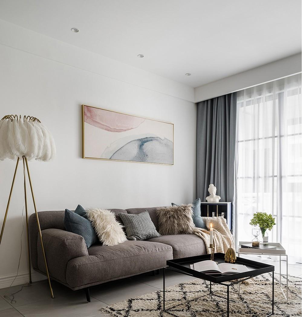 武汉鸿鹄装饰设计丨平层丨520先生为爱妻打造ins北欧小窝-5